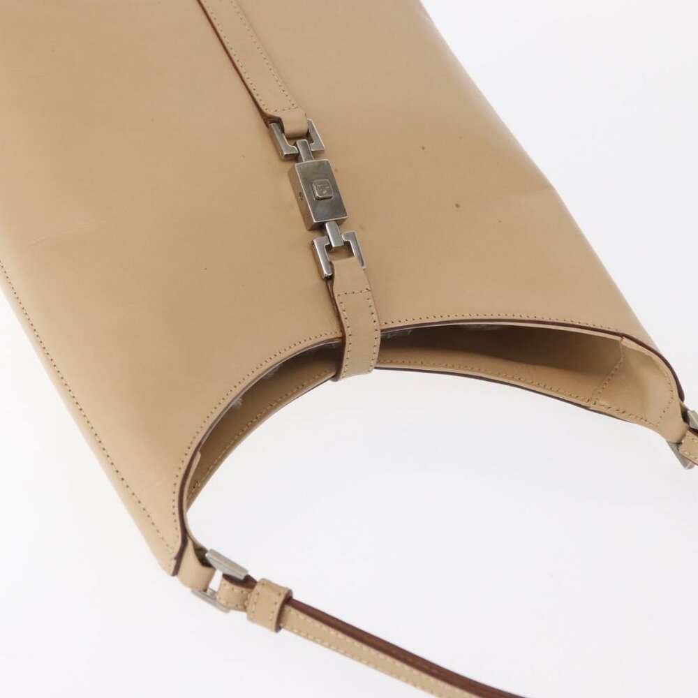 Authentic GUCCI Jackie Shoulder Bag Leather Beige Silver 001 3875 - Picture 14 of 16